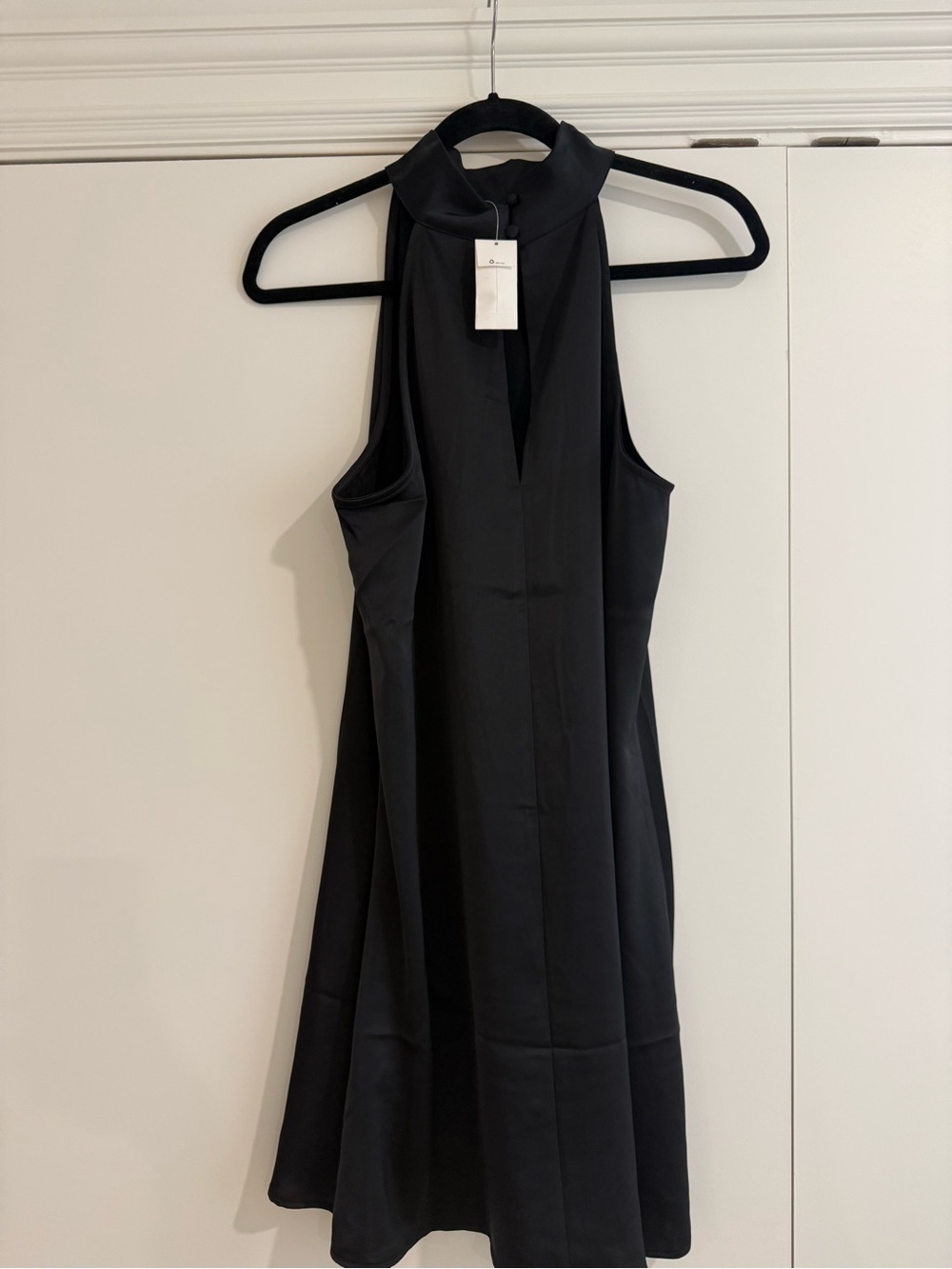 Banana Republic Black Halter Fit-and-Flare Dress